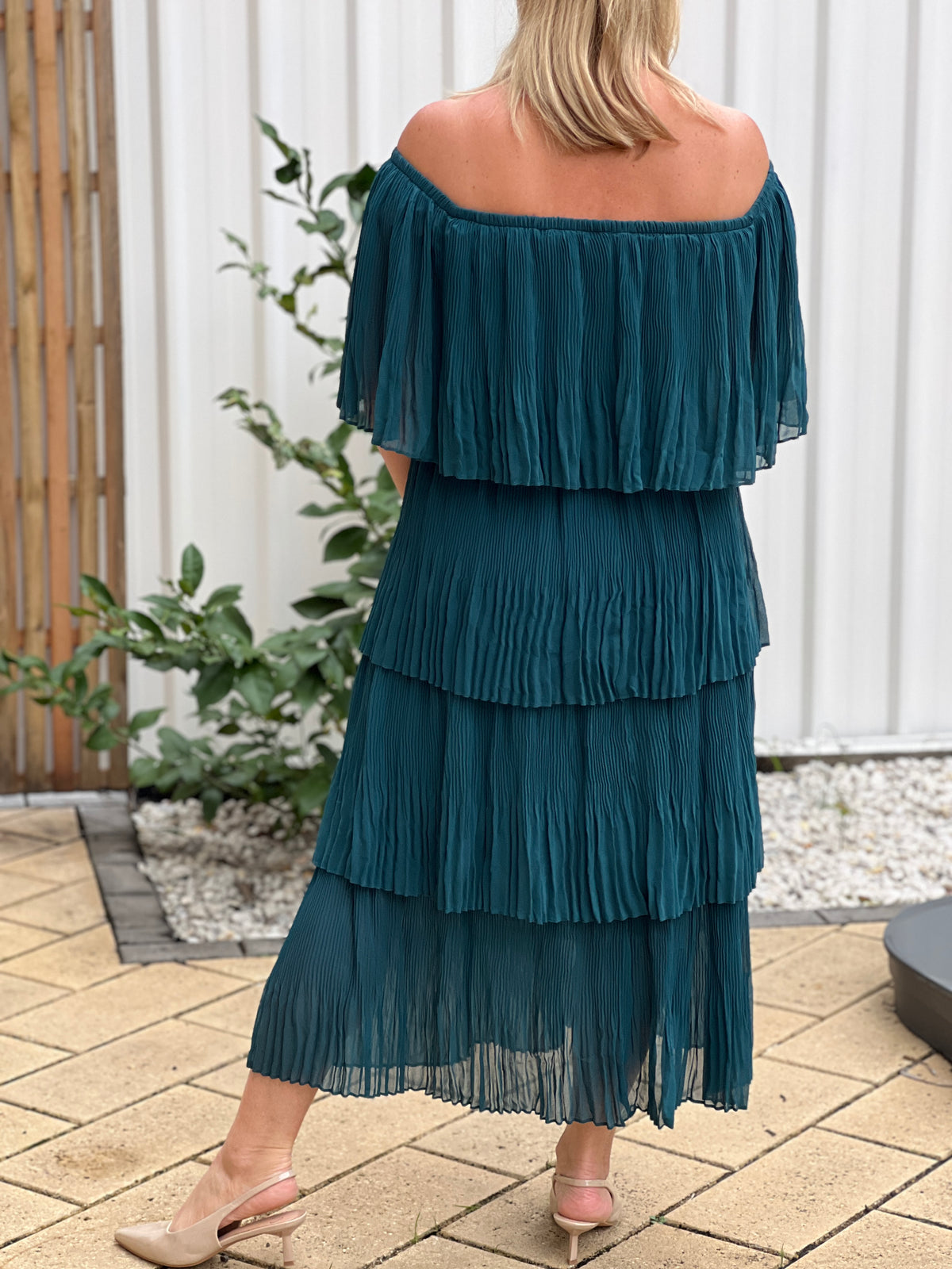 Genoa Teal Evening Dress