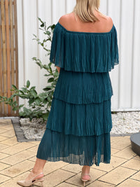 Genoa Teal Evening Dress