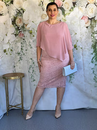 Geraldine Blush Lace Dress