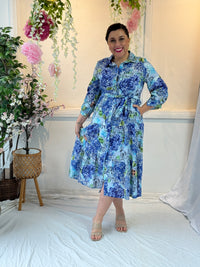 Gracie Blue Collared Dress