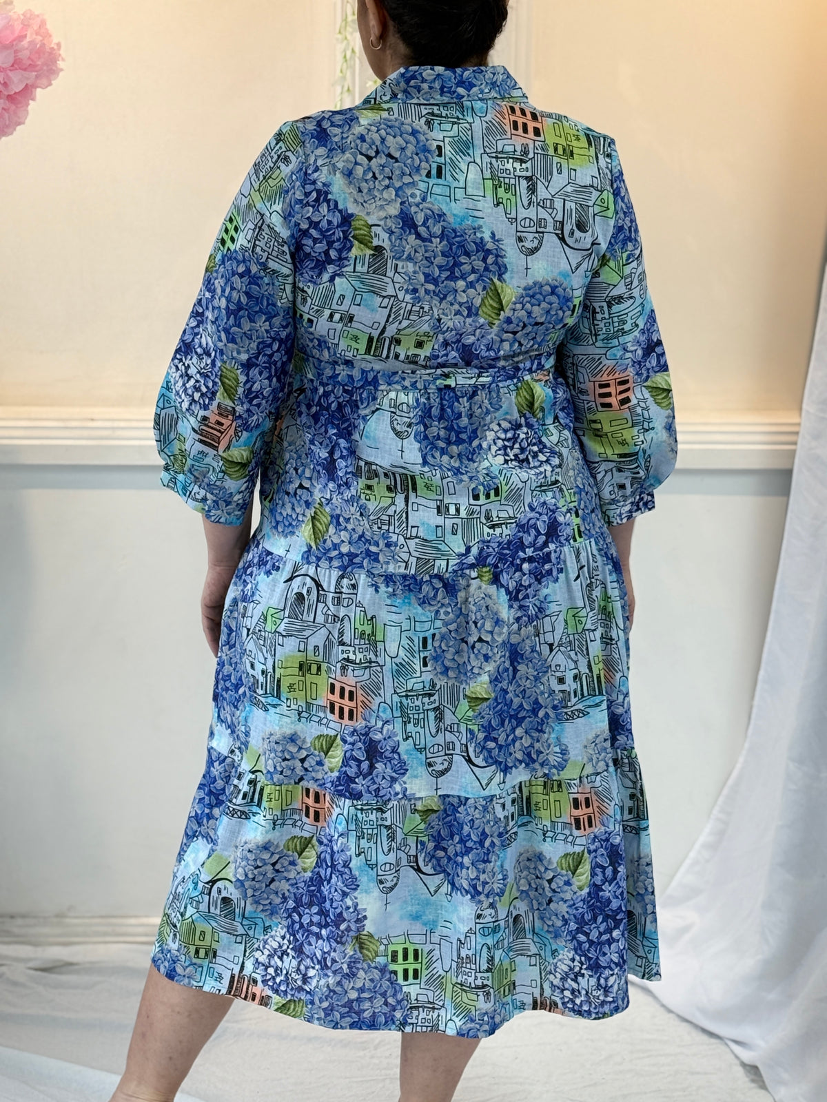 Gracie Blue Collared Dress