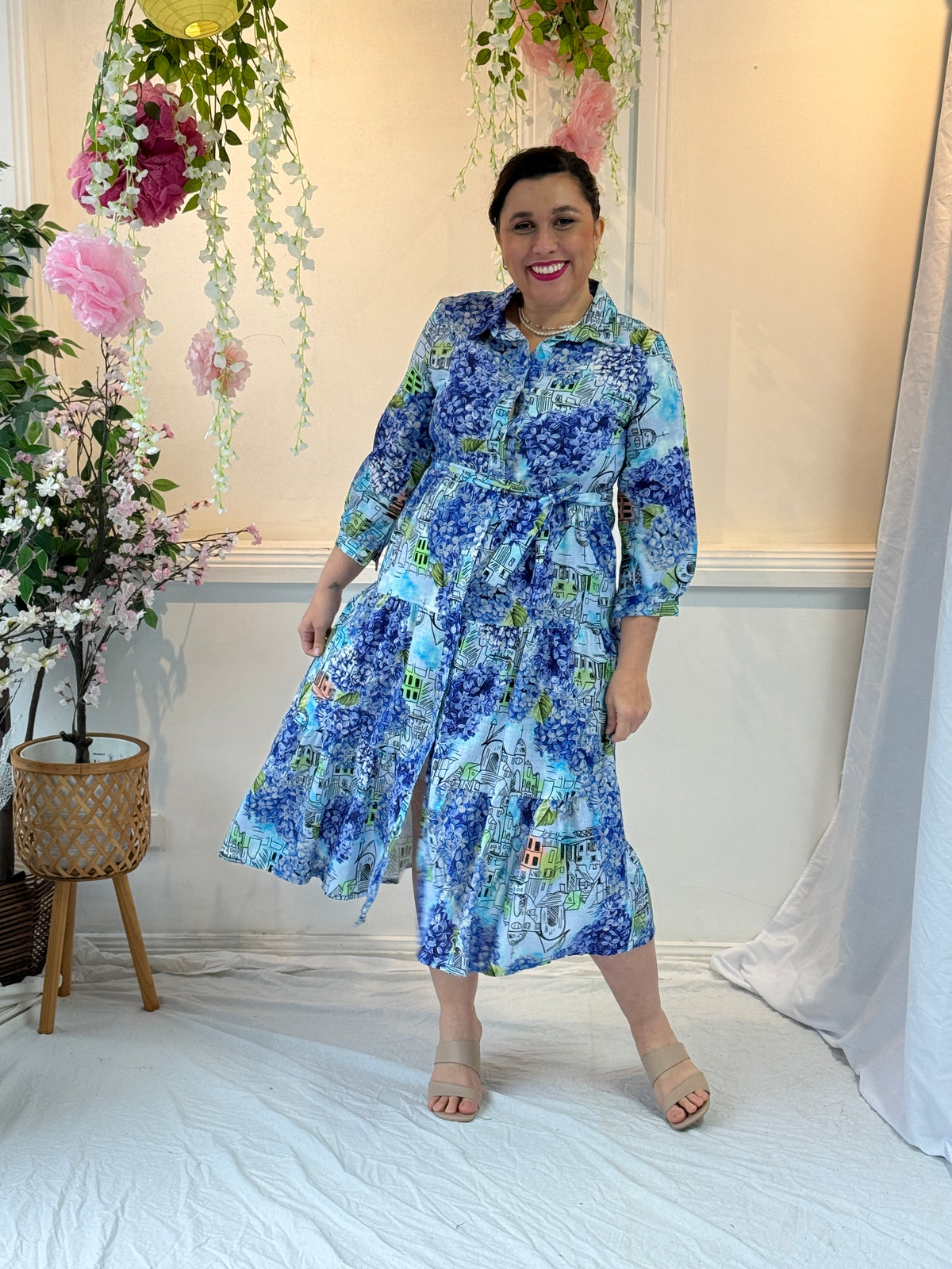 Gracie Blue Collared Dress