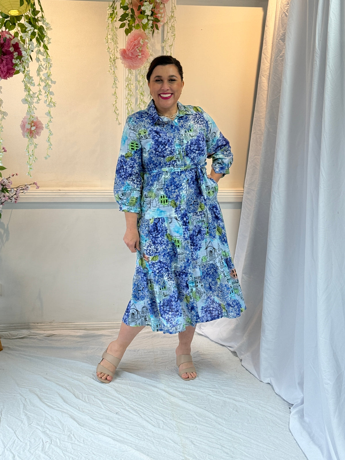 Gracie Blue Collared Dress