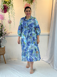 Gracie Blue Collared Dress