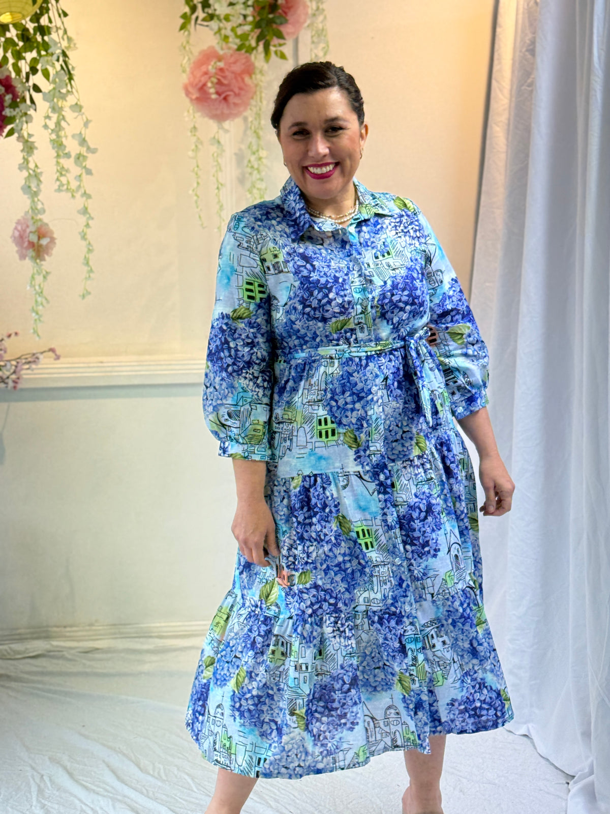 Gracie Blue Collared Dress