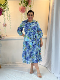 Gracie Blue Collared Dress