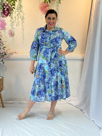 Gracie Blue Collared Dress