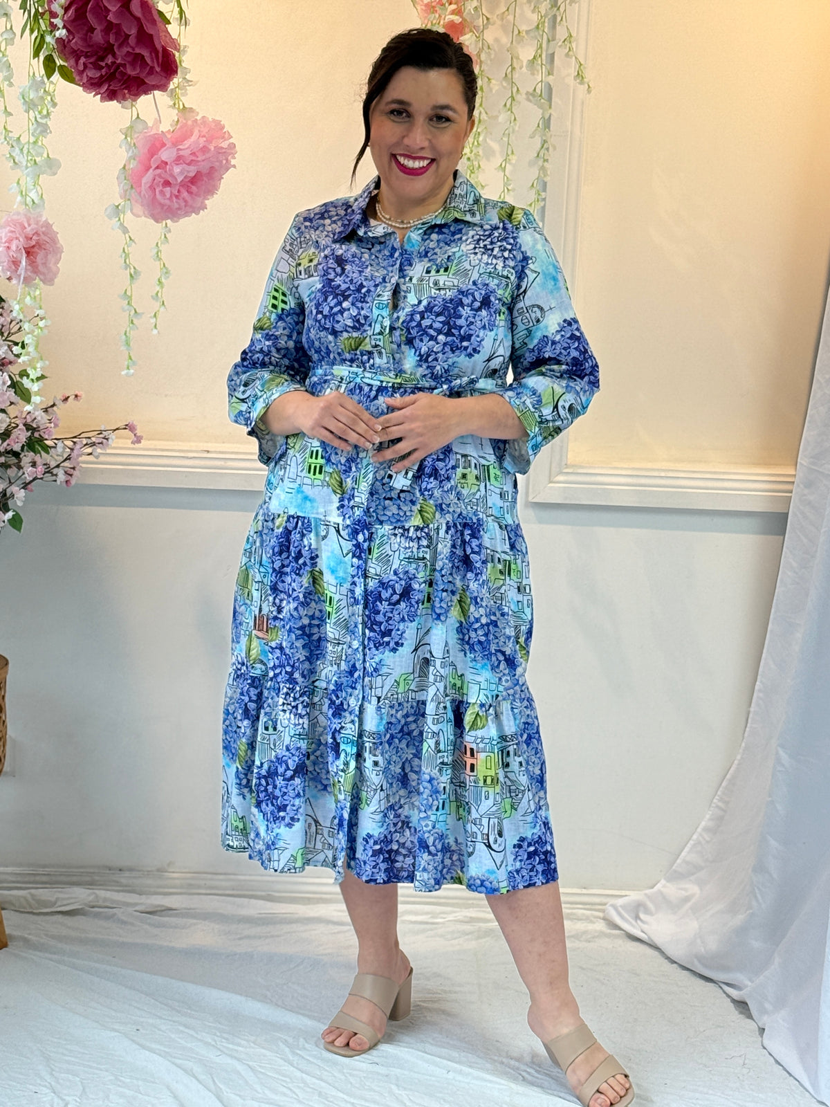 Gracie Blue Collared Dress