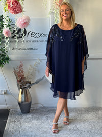 Harlow Navy Evening Dress