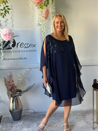 Harlow Navy Evening Dress