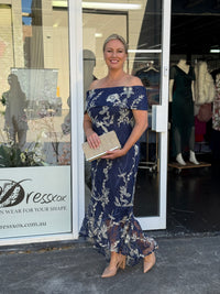 Harriet Gold Embroidered Evening Gown