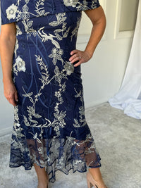 Harriet Gold Embroidered Evening Gown