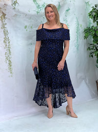 Harriet Midnight Embroidered Evening Gown