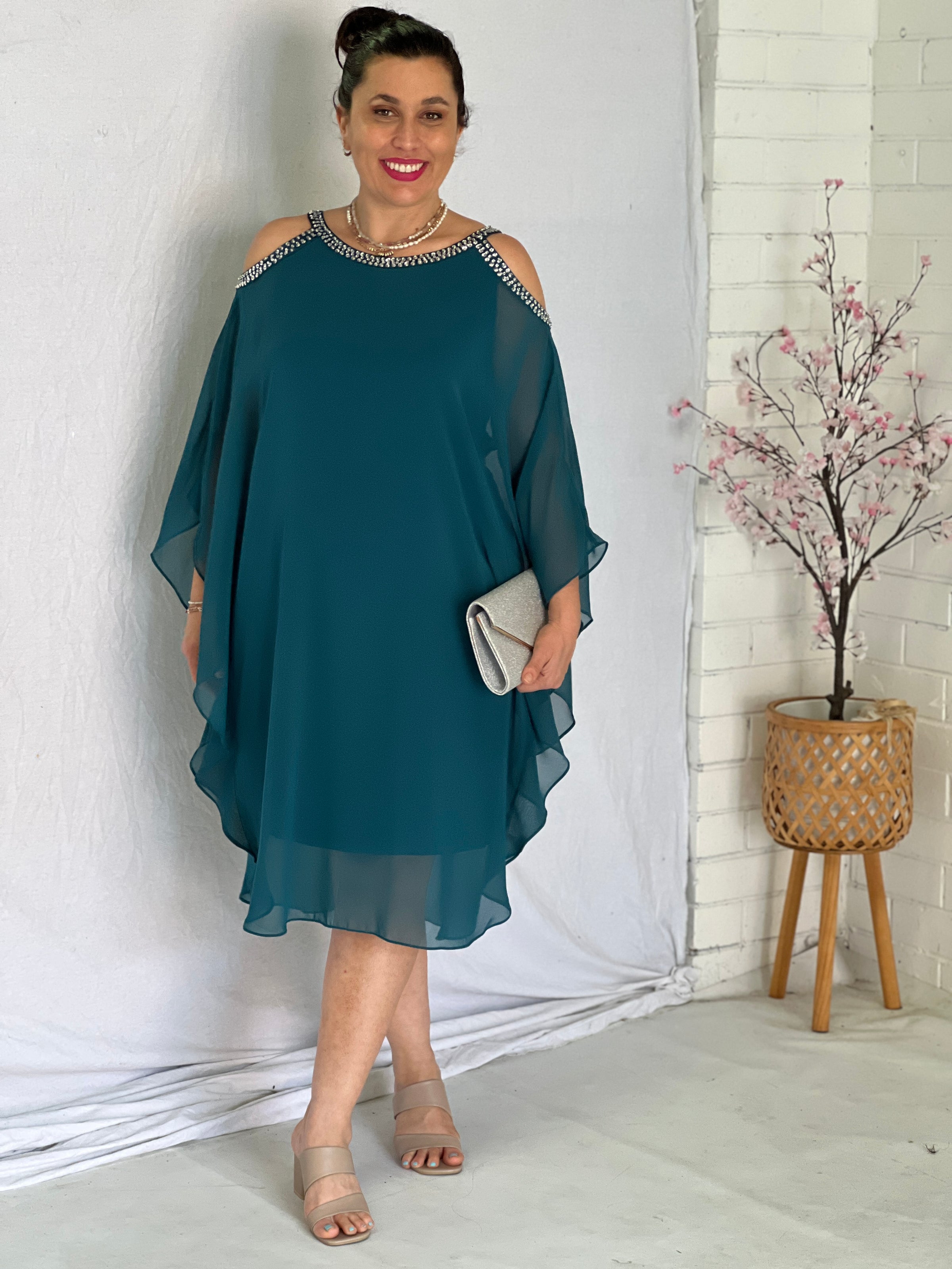 5436 Dress in Dark Teal