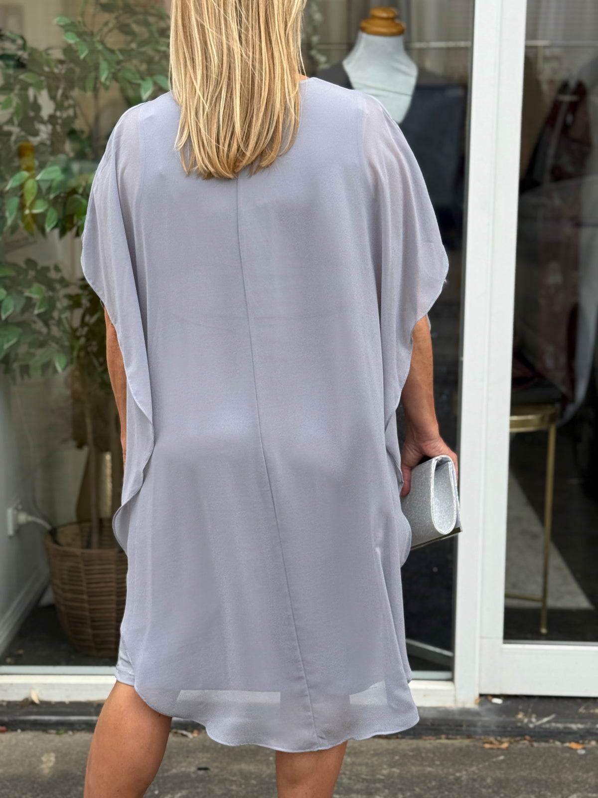 Helena Silver Evening Dress