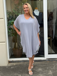 Helena Silver Evening Dress