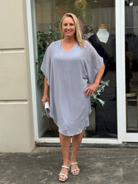Helena Silver Evening Dress
