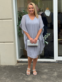 Helena Silver Evening Dress