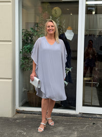 Helena Silver Evening Dress