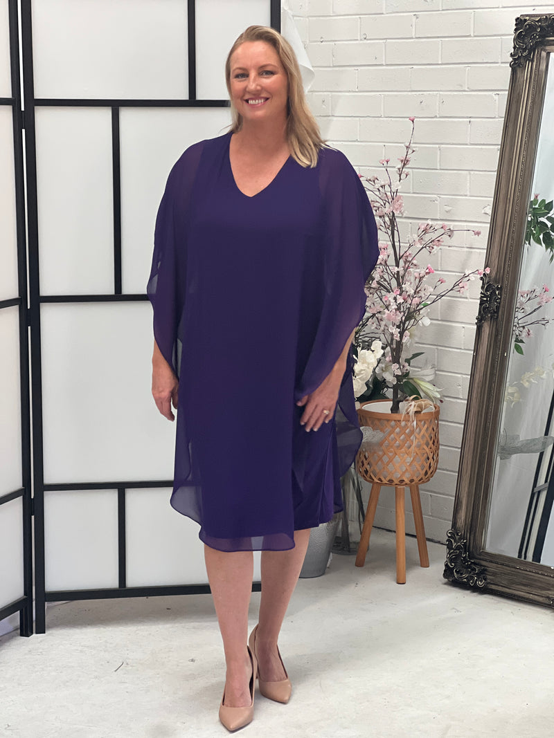 Helena Purple Evening Dress