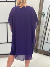 Helena Purple Evening Dress