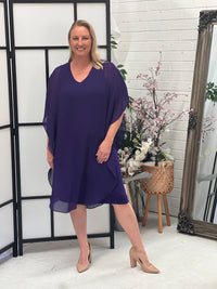 Helena Purple Evening Dress