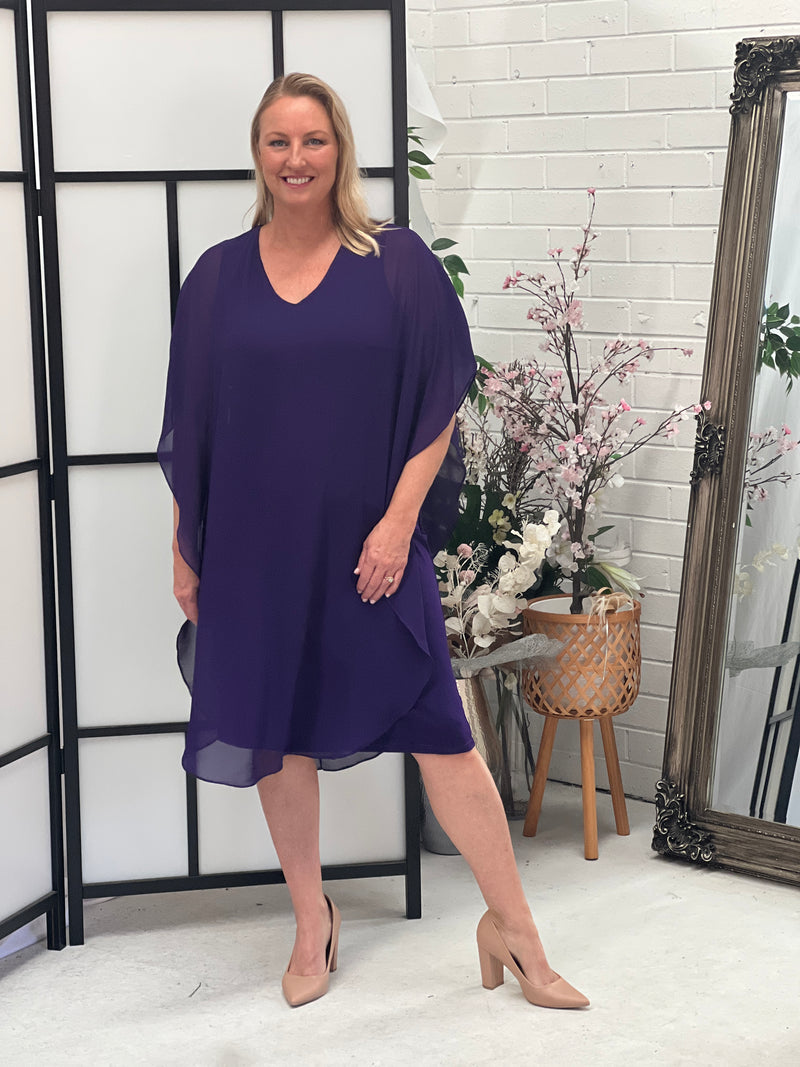 Helena Purple Evening Dress