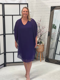 Helena Purple Evening Dress