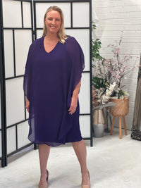 Helena Purple Evening Dress