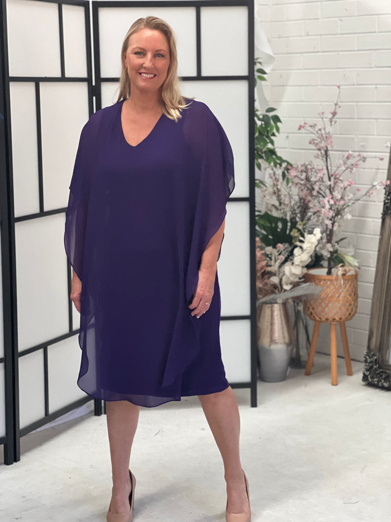 Helena Purple Evening Dress