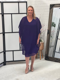 Helena Purple Evening Dress