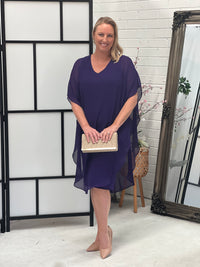 Helena Purple Evening Dress