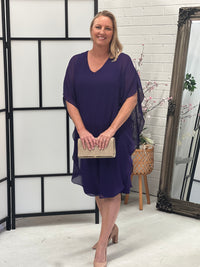 Helena Purple Evening Dress