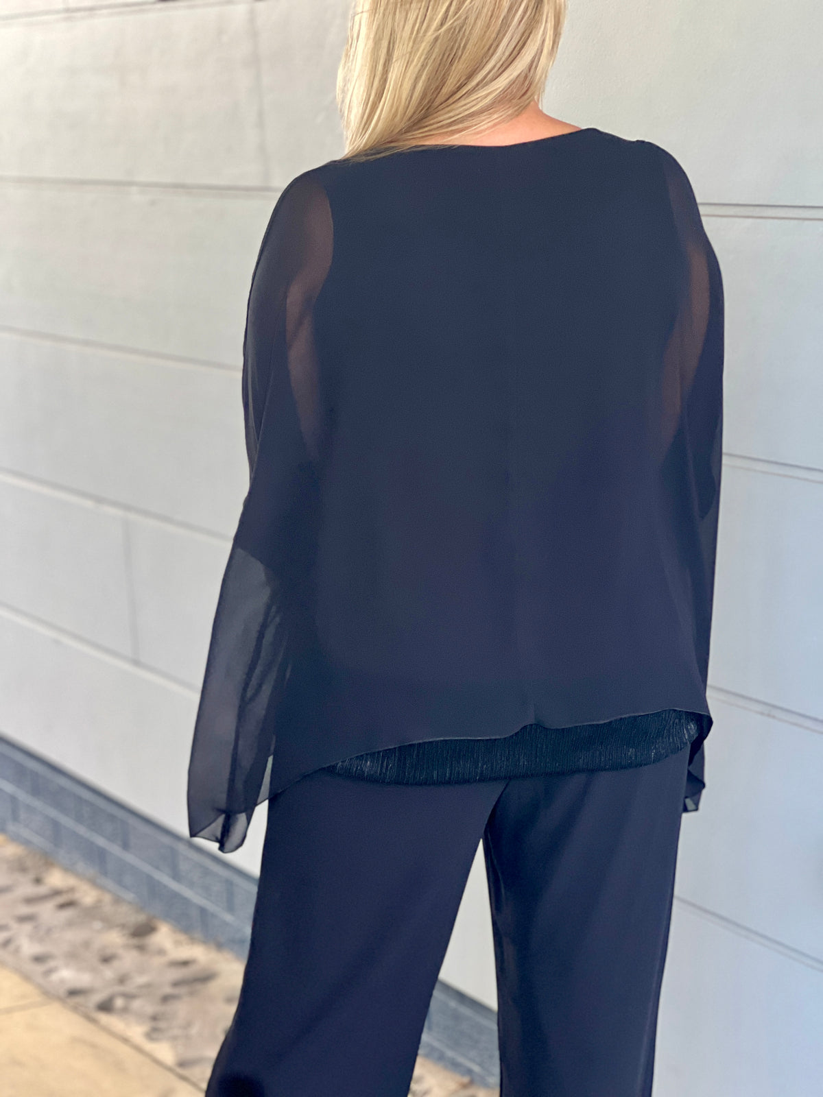 Helga Black Evening Top