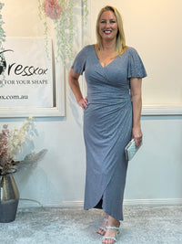 Honey Silver Glitter Gown