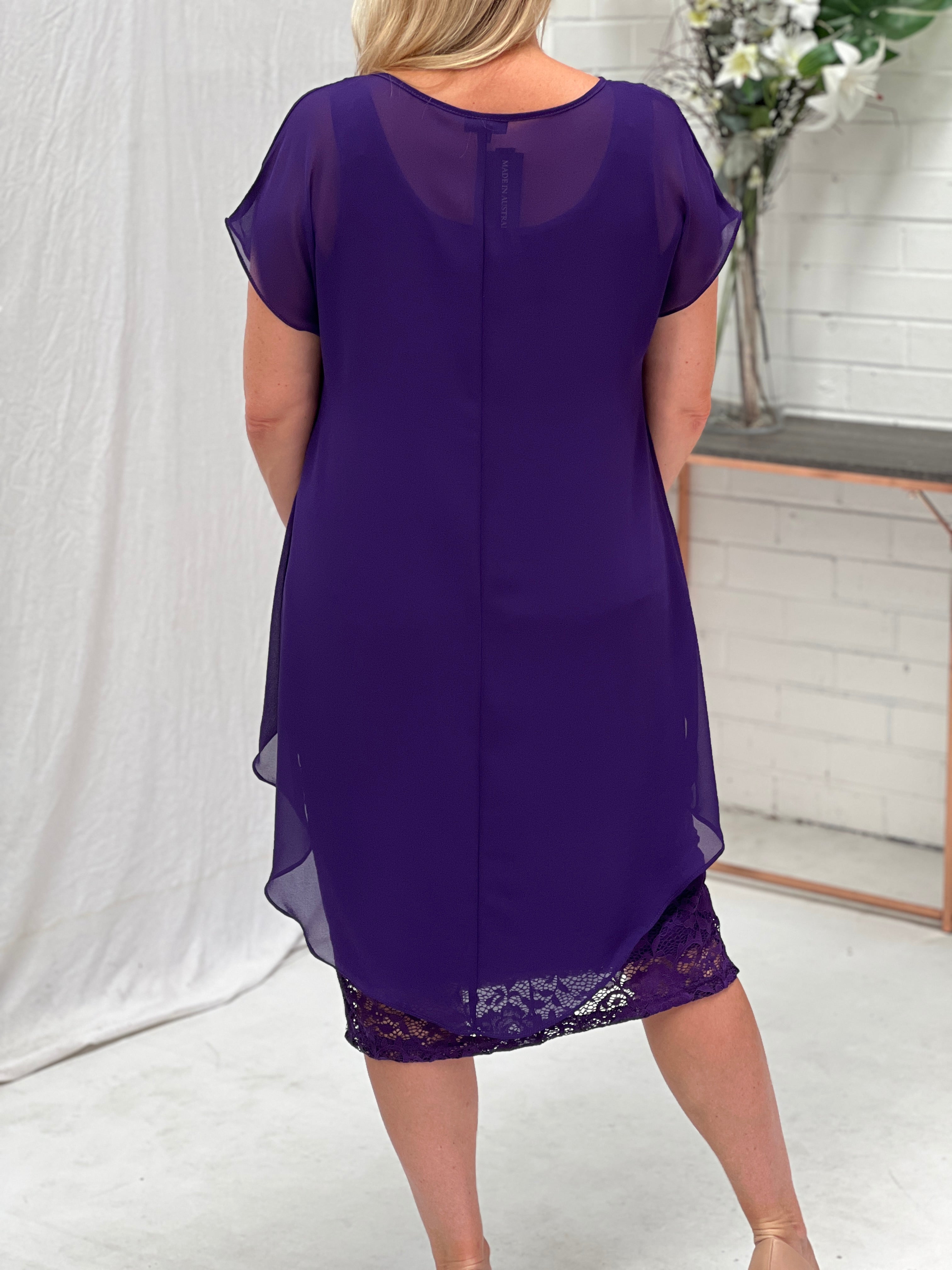 Hulston Purple Evening 2 Piece Set Dressxox