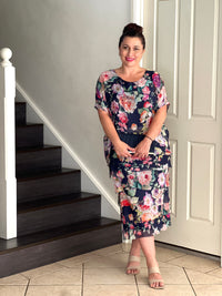 Clyde Rose Garden Silk Dress