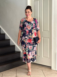 Clyde Rose Garden Silk Dress