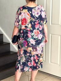 Clyde Rose Garden Silk Dress