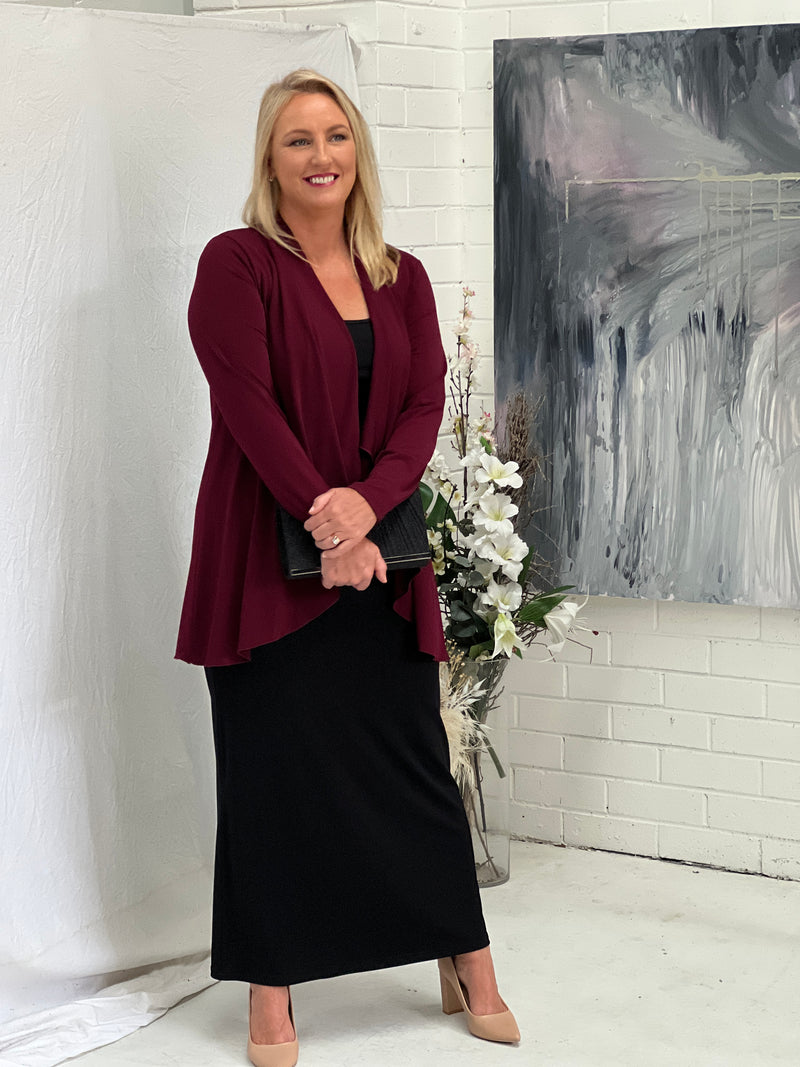 black dress with burgundy cardigan burgundy dress with black cardigan