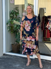 Clyde Blush Blossom Silk Dress