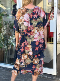 Clyde Blush Blossom Silk Dress
