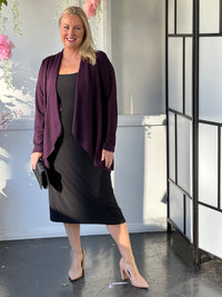Beatrice Plum Knit Cardigan