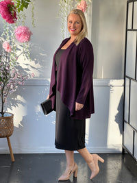 Beatrice Plum Knit Cardigan