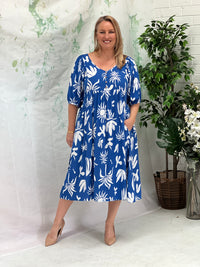 Hield Blue Rayon Dress