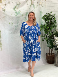 Hield Blue Rayon Dress