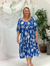 Hield Blue Rayon Dress