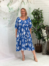 Hield Blue Rayon Dress