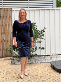 Icarus Navy Velvet Dress