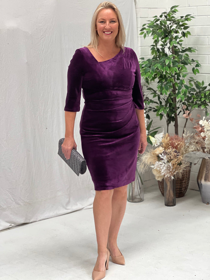 Icarus Purple Velvet Dress